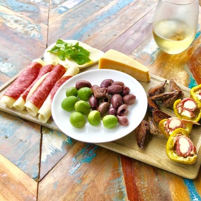 Mimo's meat and cheese board